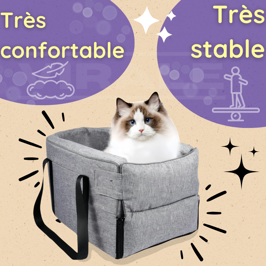 Siège de Sécurité pour Chats et Petits Chiens SafePaws Original | Votre Animal de Compagnie Plus Confortable et Tranquille avec Beaucoup de Sécurité [Dernières Unitès à -50%]