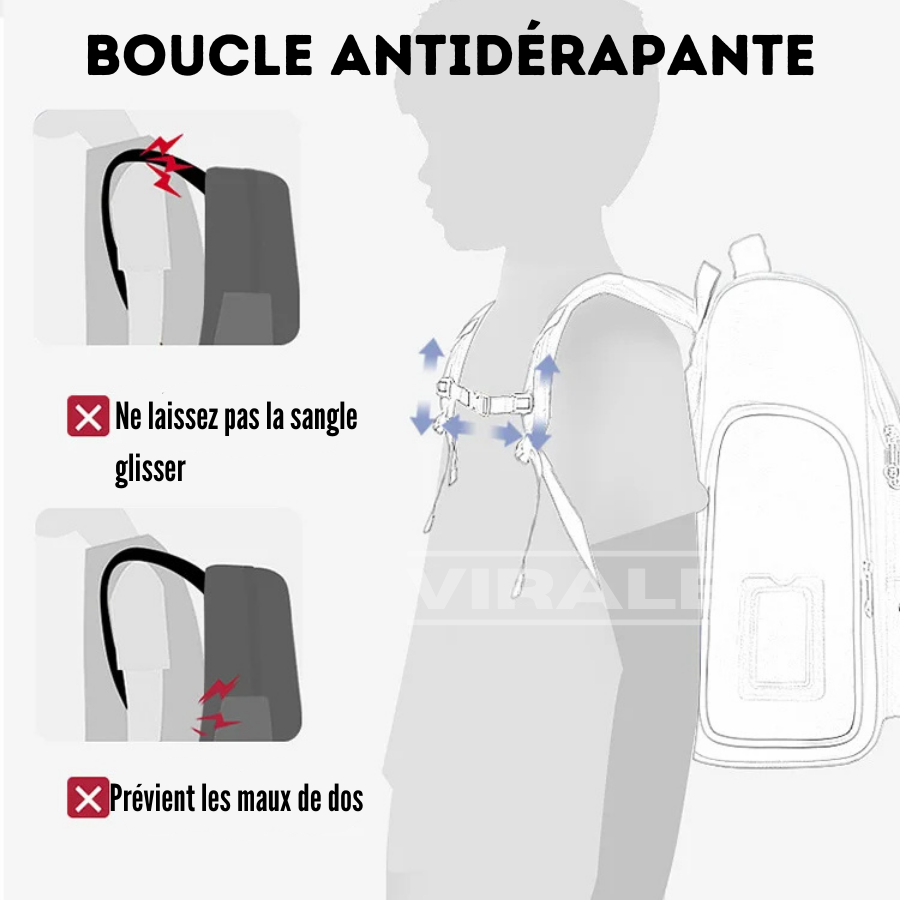 Sac à Dos Enfant Premium Imperméable Unisexe - Aventure Spatiale à l'École + Cadeau