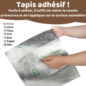 ACHETEZ 2 OBTENEZ 4 - Griffoir pour Chats en Tapis Adhésif Catz | Protecteur de Meubles et de Canapés - Protégez ou Renouvelez Votre Canapé en Quelques Secondes