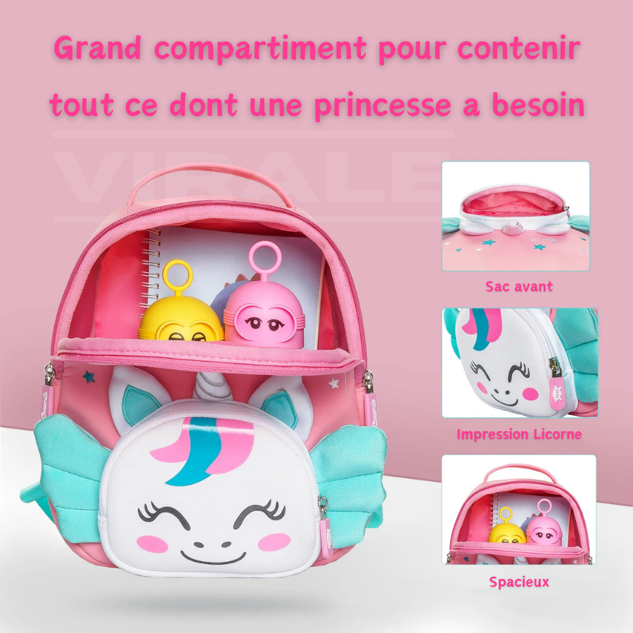 Sac à Dos Enfant Princesse Licorne - Pour Briller dans le Royaume Scolaire