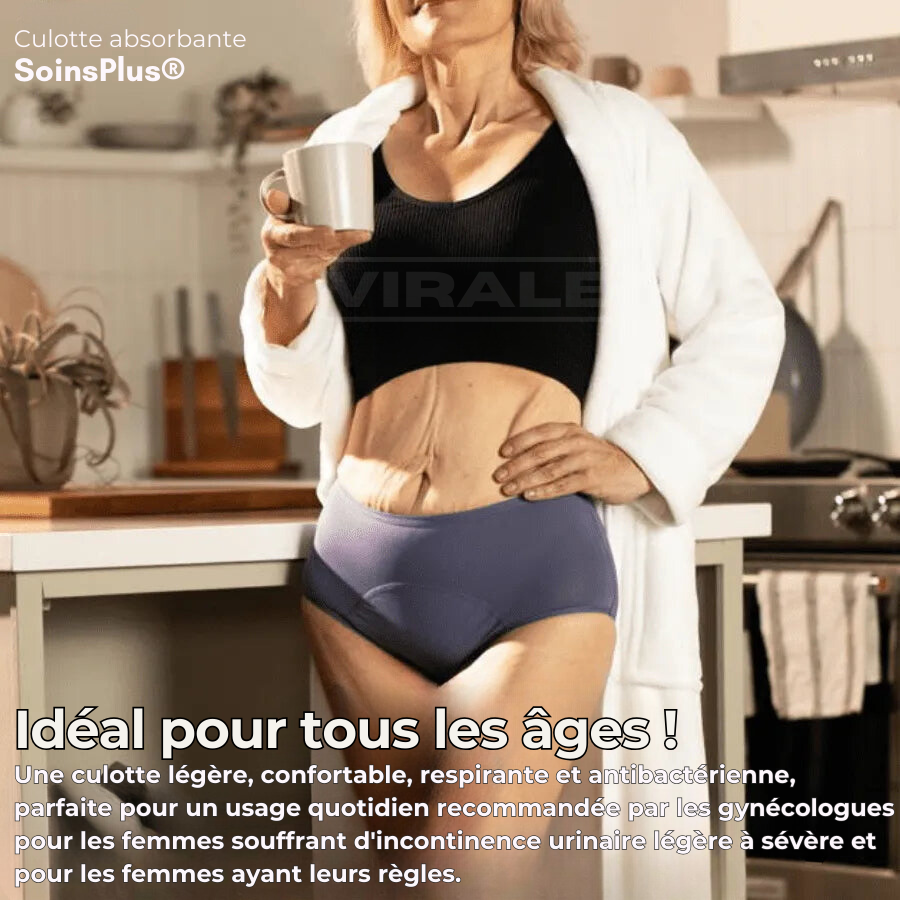 Protège-slip absorbant SoinsPlus® - Vous plus tranquille et confortable toute la journée ! | [Dernier jour de l'offre : 5 pour le prix de 4 + Livraison gratuite]