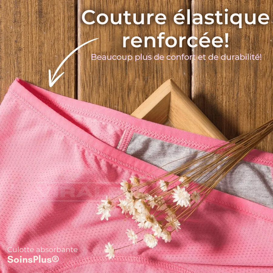 Protège-slip absorbant SoinsPlus® - Vous plus tranquille et confortable toute la journée ! | [Dernier jour de l'offre : 5 pour le prix de 4 + Livraison gratuite]