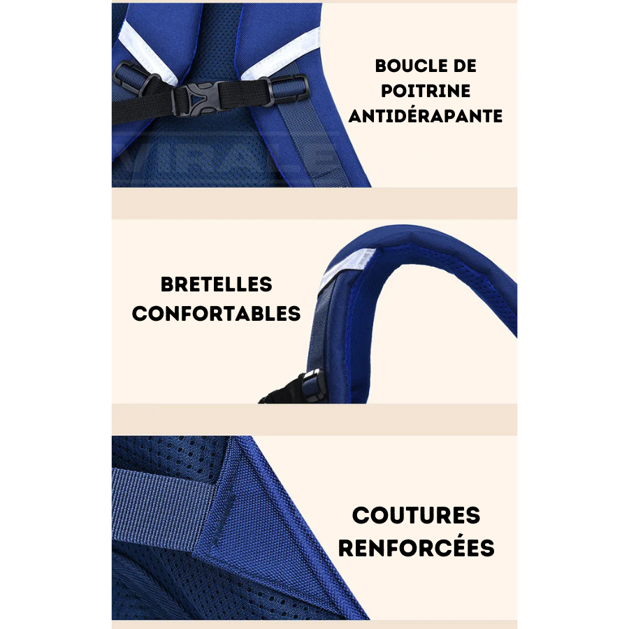 Sac à Dos Enfant Premium Imperméable Unisexe - Aventure Spatiale à l'École + Cadeau