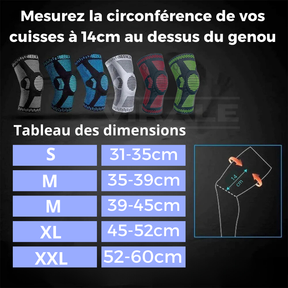 Genouillère de Compression Ortex Pro - Avec Stabilisateur Rotulien en Gel et Tige Métallique de Soutien Latéral [Promotion de Lancement 50% DE RÉDUCTION JUSQU'À AUJOURD'HUI SEULEMENT]