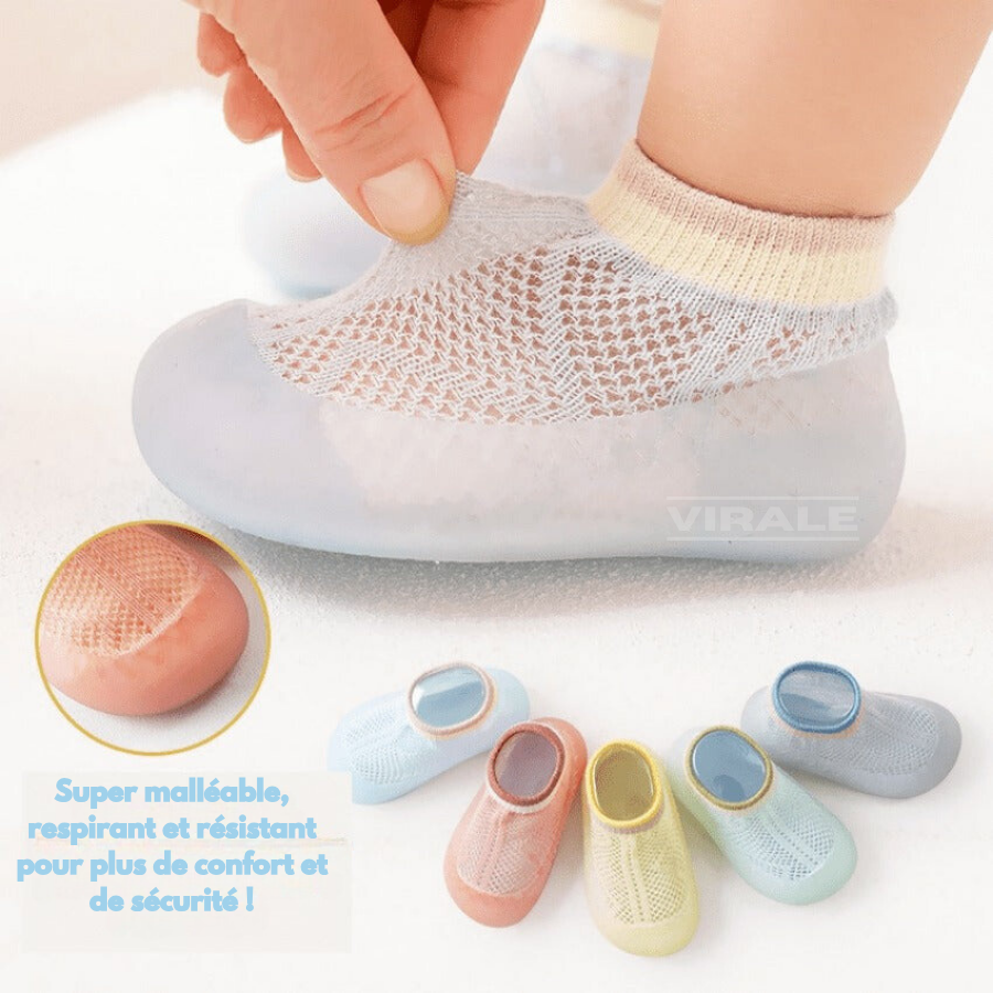 Chaussons d'Été Respirants BÉBÉ D'ÉTÉ - Pour Bébés et Enfants à 2,5 Ans Antidérapants