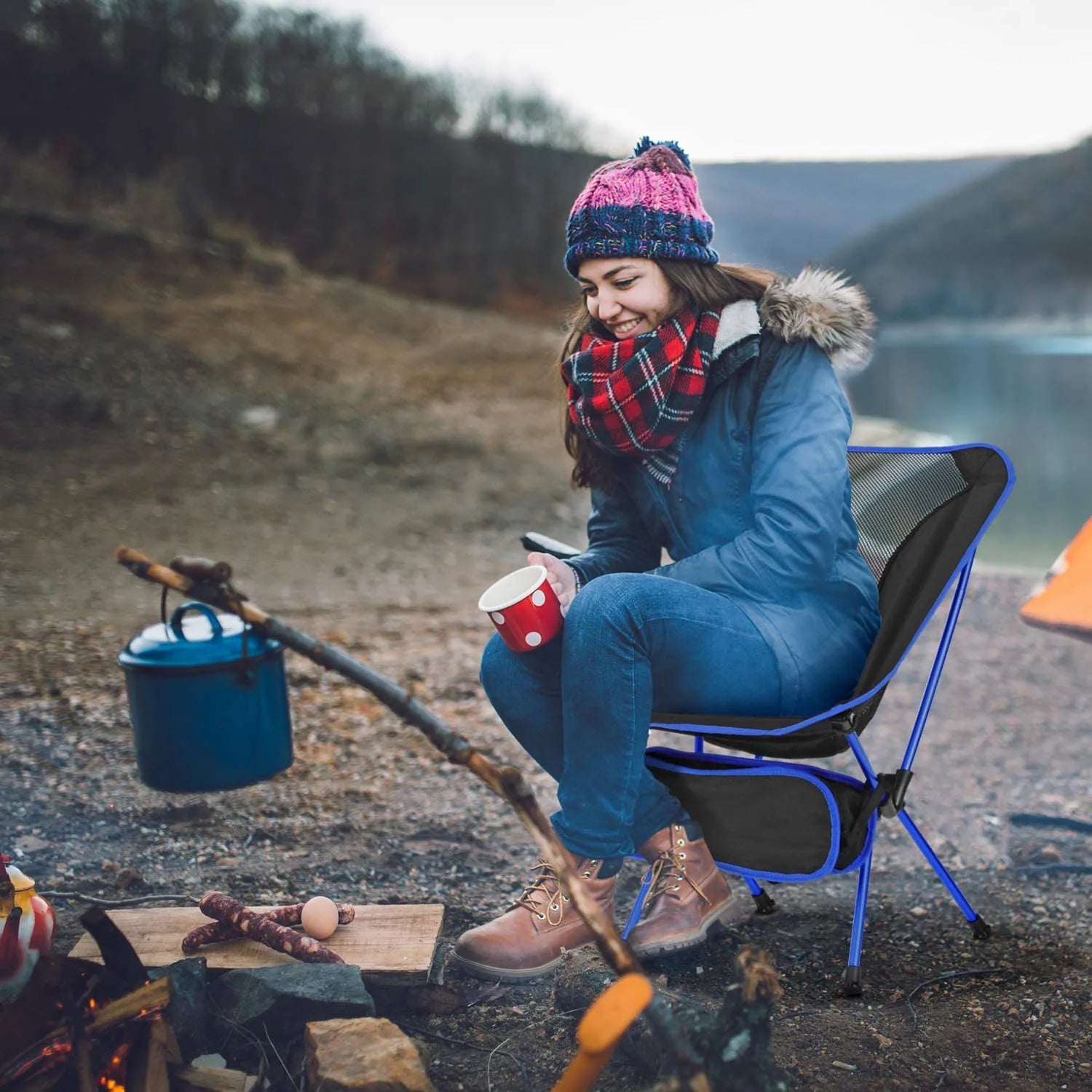 Chaise pliante et portable ultra-légère et confortable