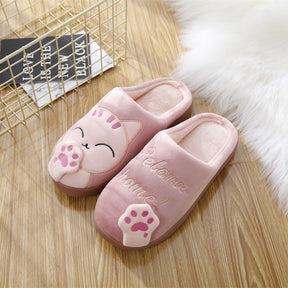 Chaussons Chaton Chauds Welcome Home - Parfaits pour l'Hiver et les Jours Froids PROMOTION 50% DE RÉDUCTION