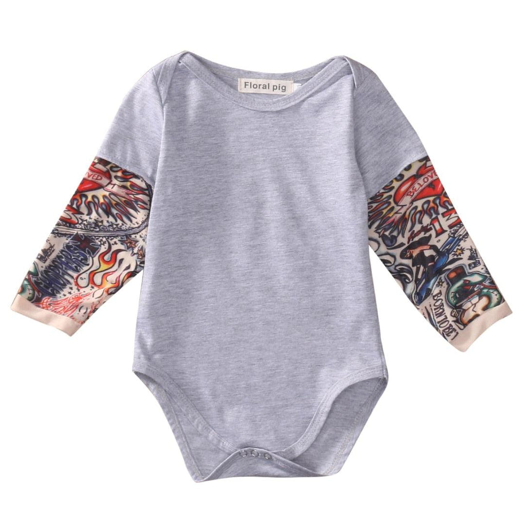 T-shirt / Body avec Faux Tatouage pour Enfants et Bébés - TATOUAGE BÉBÉ Amusant et Confortable