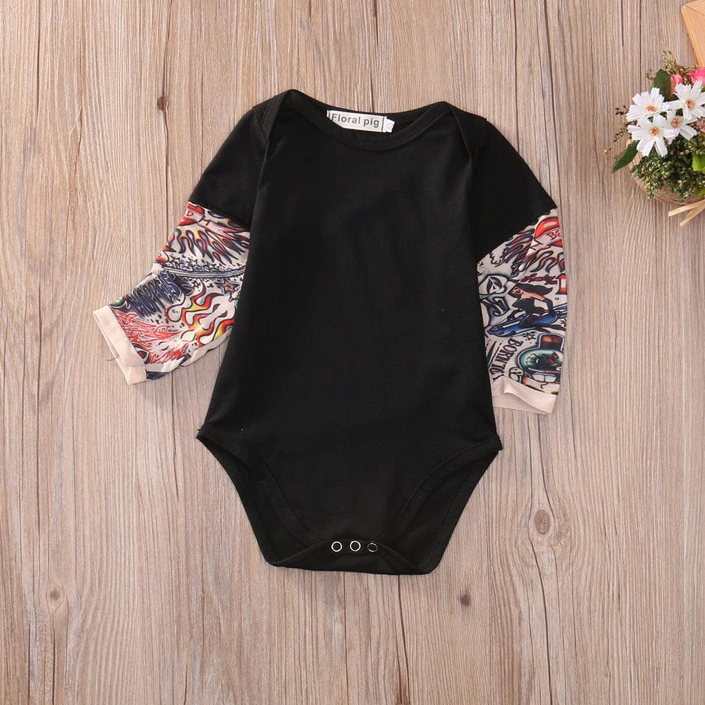 T-shirt / Body avec Faux Tatouage pour Enfants et Bébés - TATOUAGE BÉBÉ Amusant et Confortable