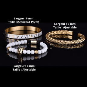 Ensemble de bracelets plaqués or; Promotions de lancement sur bijoux; Bracelets ROYAL MARFIN en or; Bijoux élégants à prix réduit; Offre spéciale sur bracelets; Dernières unités de bracelets; Accessoire de mode luxueux; Bracelets tendance en plaqué or; Cadeau parfait pour elle; Bijoux plaqués or de qualité; Collection de bracelets pour un look chic; Bracelet de luxe à prix promotionnel; Mode raffinée avec bracelets; Ensemble de bijoux à prix abordable; 