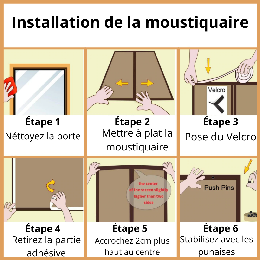 Moustiquaire magnétique pour porte