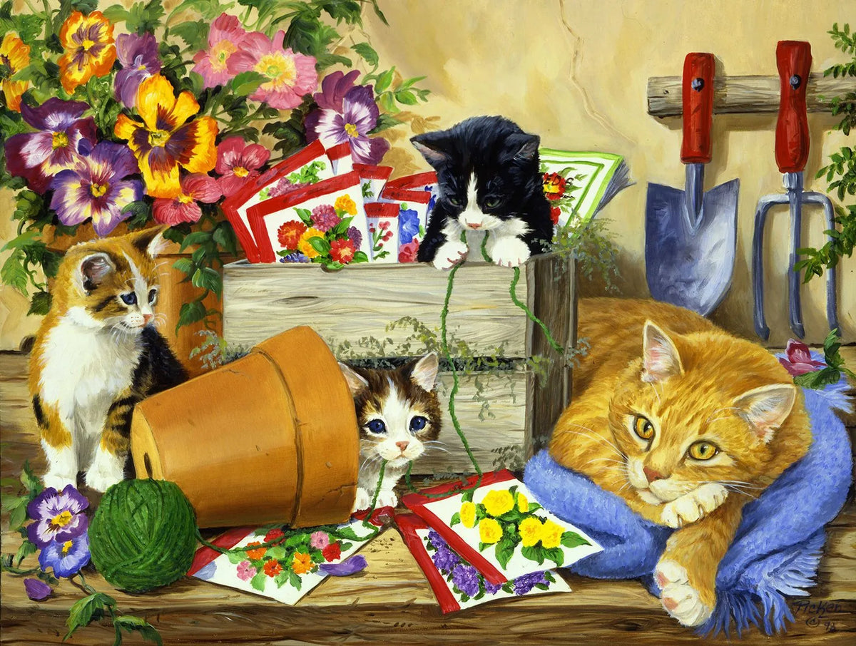 Puzzle Adulte 500 Pièces - Détente Créative et Relaxation - Greenhouse Chat