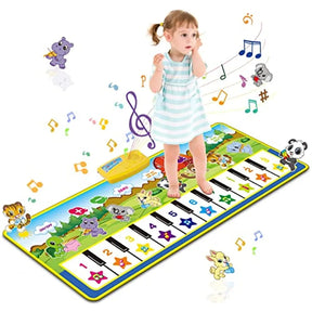 Tapis Piano Musical Enfants - Tapis de Jeu Éducatif Instruments - Tapis de Danse