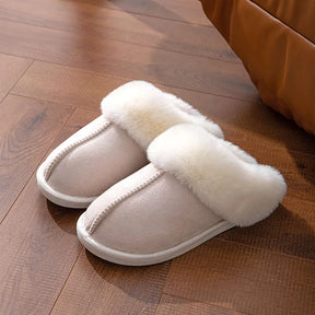 Chaussons Femmes Hiver avec Fourrure - Chaussons d’Intérieur Chaud et Doux