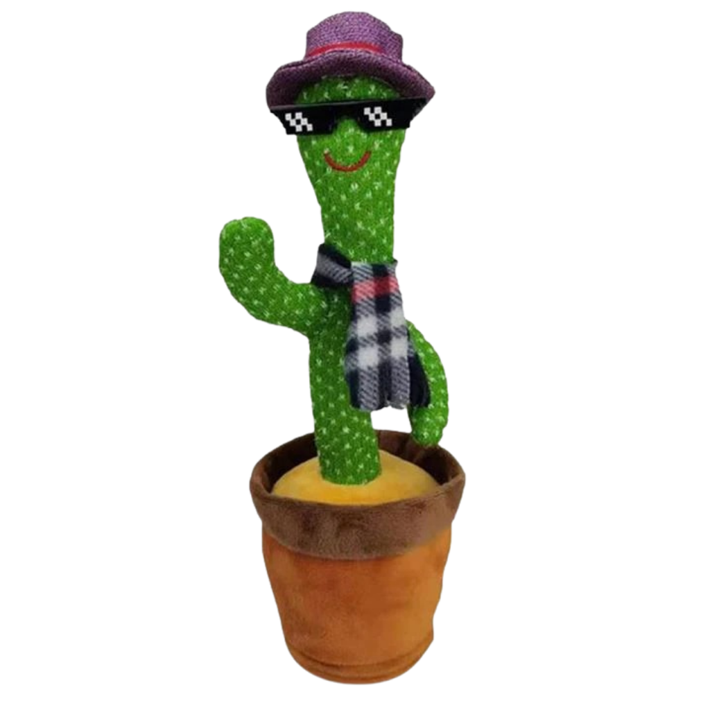 Jouet cactus qui danse et répète ce que vous dites