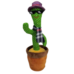 Jouet cactus qui danse et répète ce que vous dites