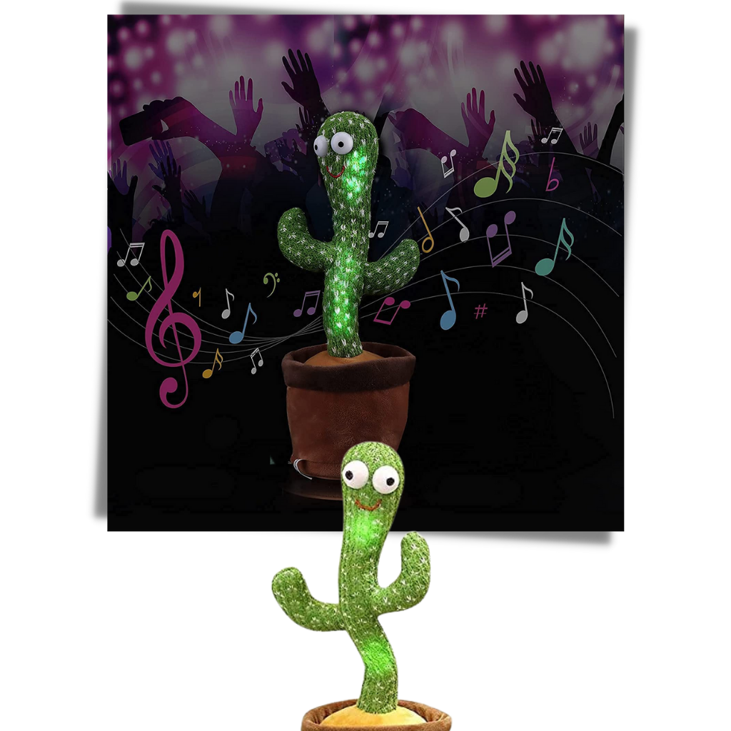 Jouet cactus qui danse et répète ce que vous dites