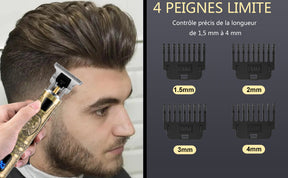 Tondeuse Cheveux et Barbe - Électrique Professionnelle et Sans Fil