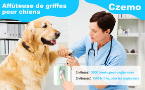 Lime à Ongles Électrique pour Animaux - Coupe-Ongles Chiens et Chats Rechargeable