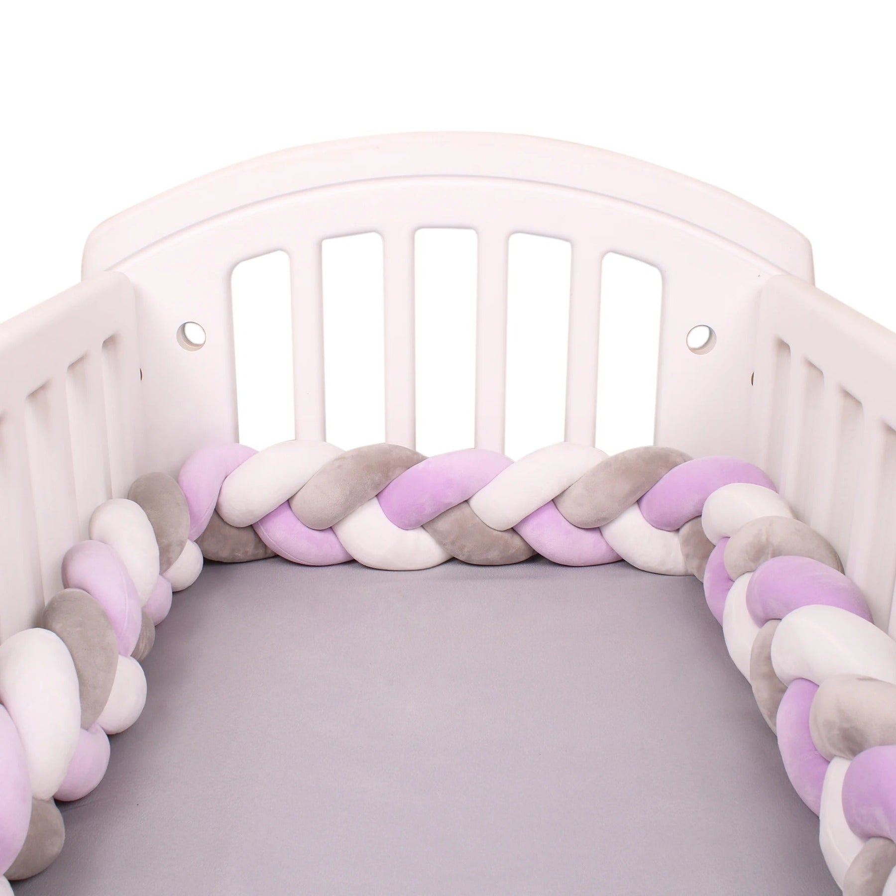 Tour de Lit Tressé Multicolore - Confort et Sécurité pour Bébé | Hypoallergénique & Lavable