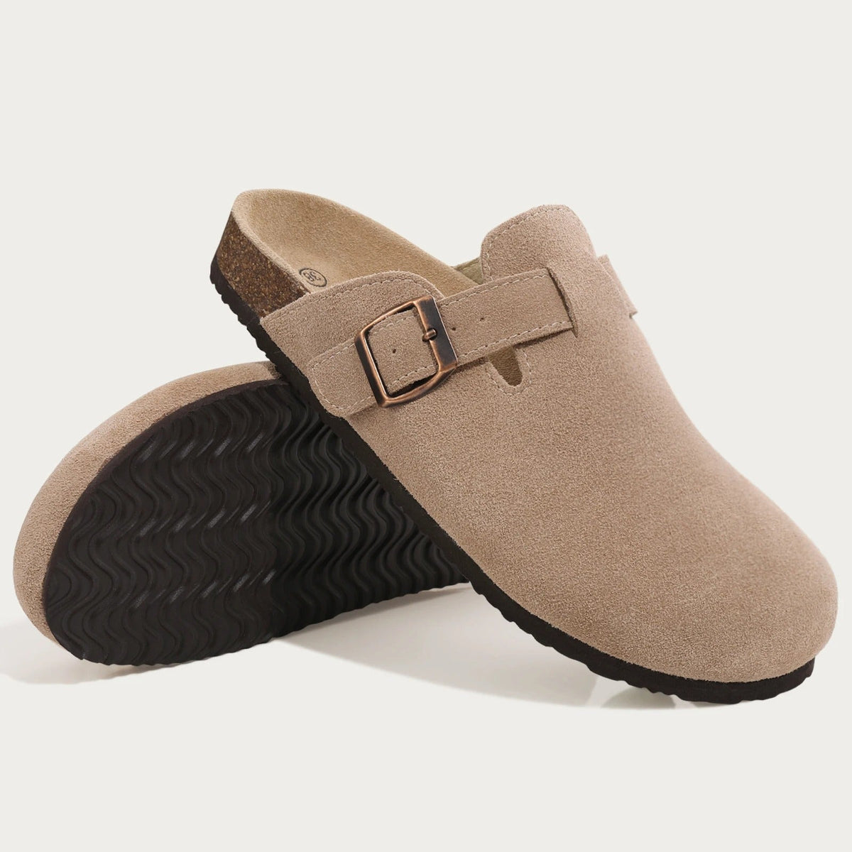 Mules en Daim avec Boucle Ajustable - Confort Chic pour Toutes Saisons