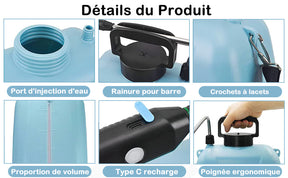 Pulvérisateur Électrique à Mains de Jardin - Protection des Plantes, Désherbage, Lavage 5L