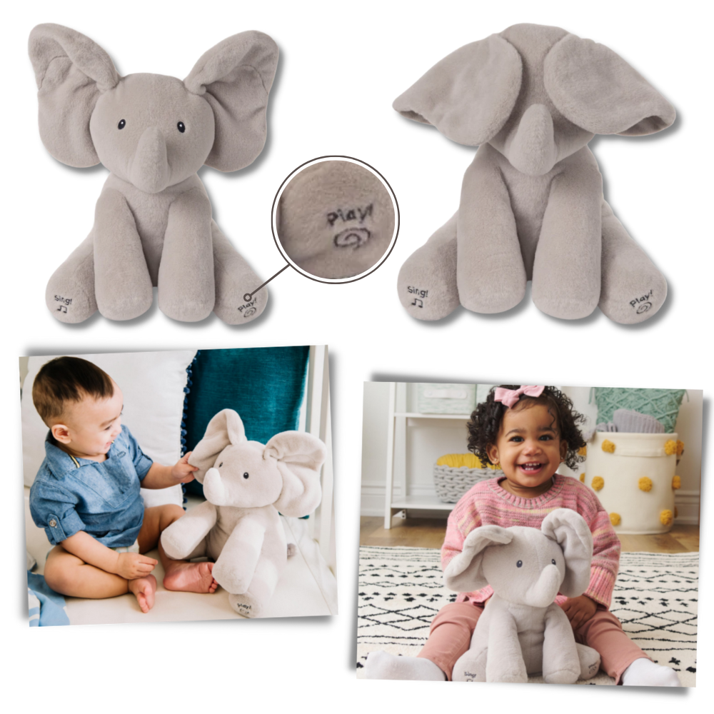 Peluche Éléphant interactif Peek a Boo