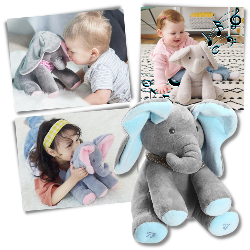 Peluche Éléphant interactif Peek a Boo