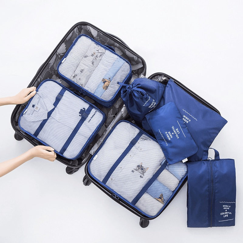 Kit 7 sacs organisateurs pour valise SAC RANGEMENT - Votre bagage 100% organisé de manière pratique et optimisée!